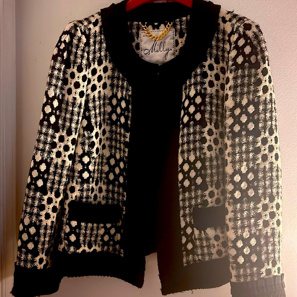 Beautiful jacket, black and white size 4 designed by Miller New York